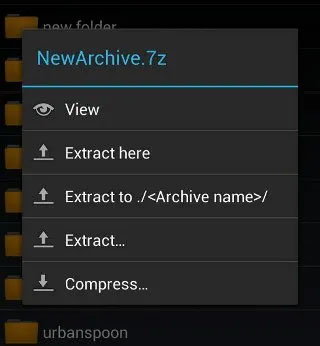 Nén tệp trên Android với ZArchiver